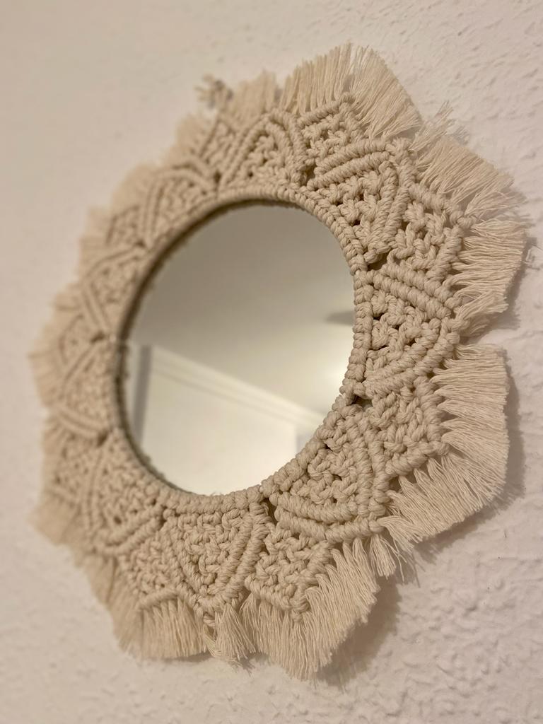 Espejo boho macramé kaira